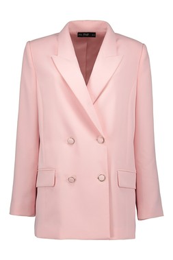 Pink Oversized Occasionwear Blazer1